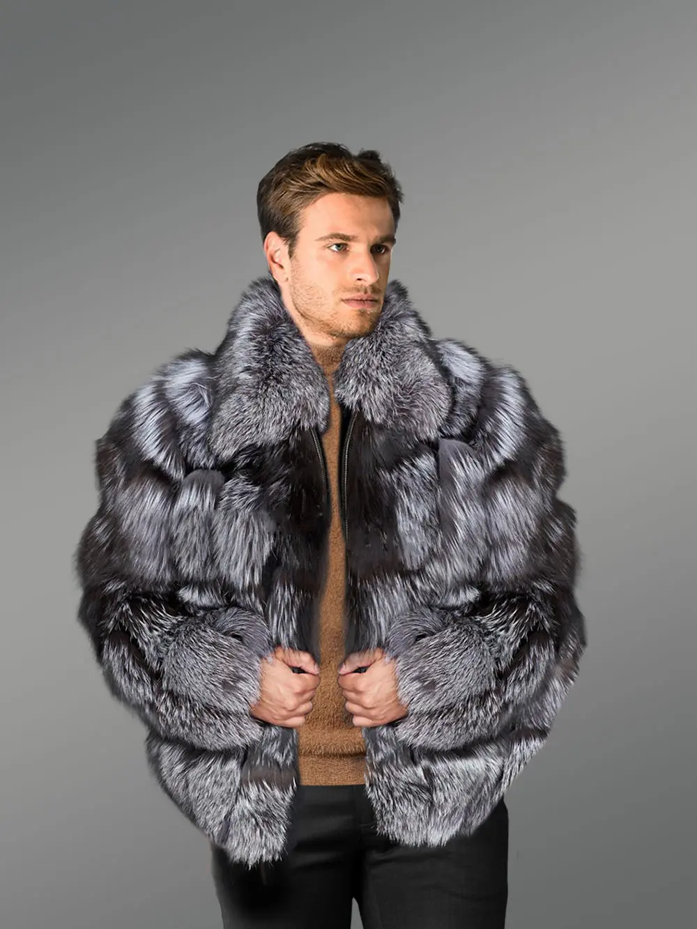 Mens Silver Fox Fur Coat – Classy And Comfortable