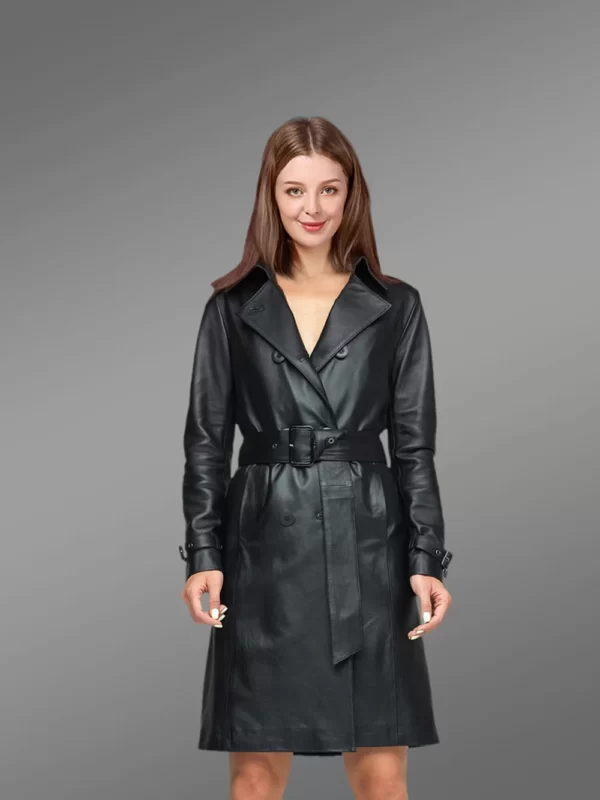 Womens Black Trench Coat