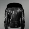 Real leather biker jacket