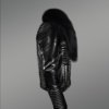 Real leather biker jacket