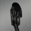 Real leather biker jacket
