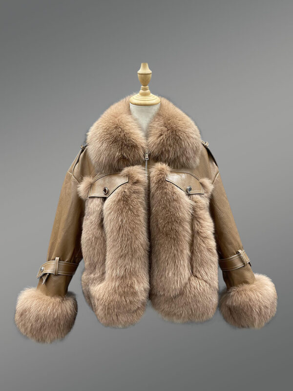 Sheepskin fox fur jacket
