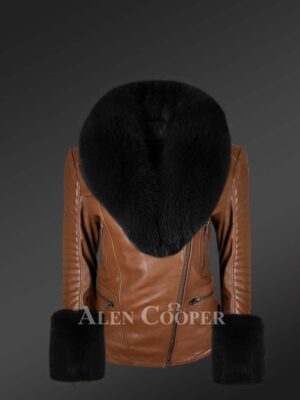 Appealing-leather-jacket-with-removable-fur-collar-and-hand-cuffs