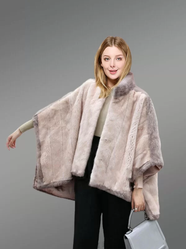 Appealing mink fur capes for elegant ladies