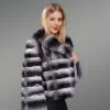 Authentic and Real Chinchilla Fur Bomber furrik (3)