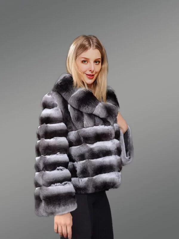 Authentic and Real Chinchilla Fur Bomber furrik (3)