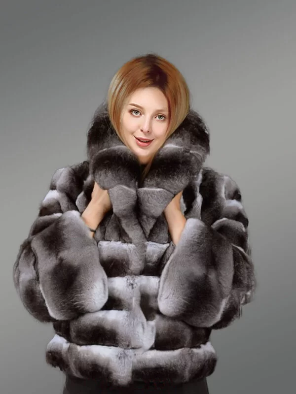 Authentic and Real Chinchilla Fur Bomber furrik (4)