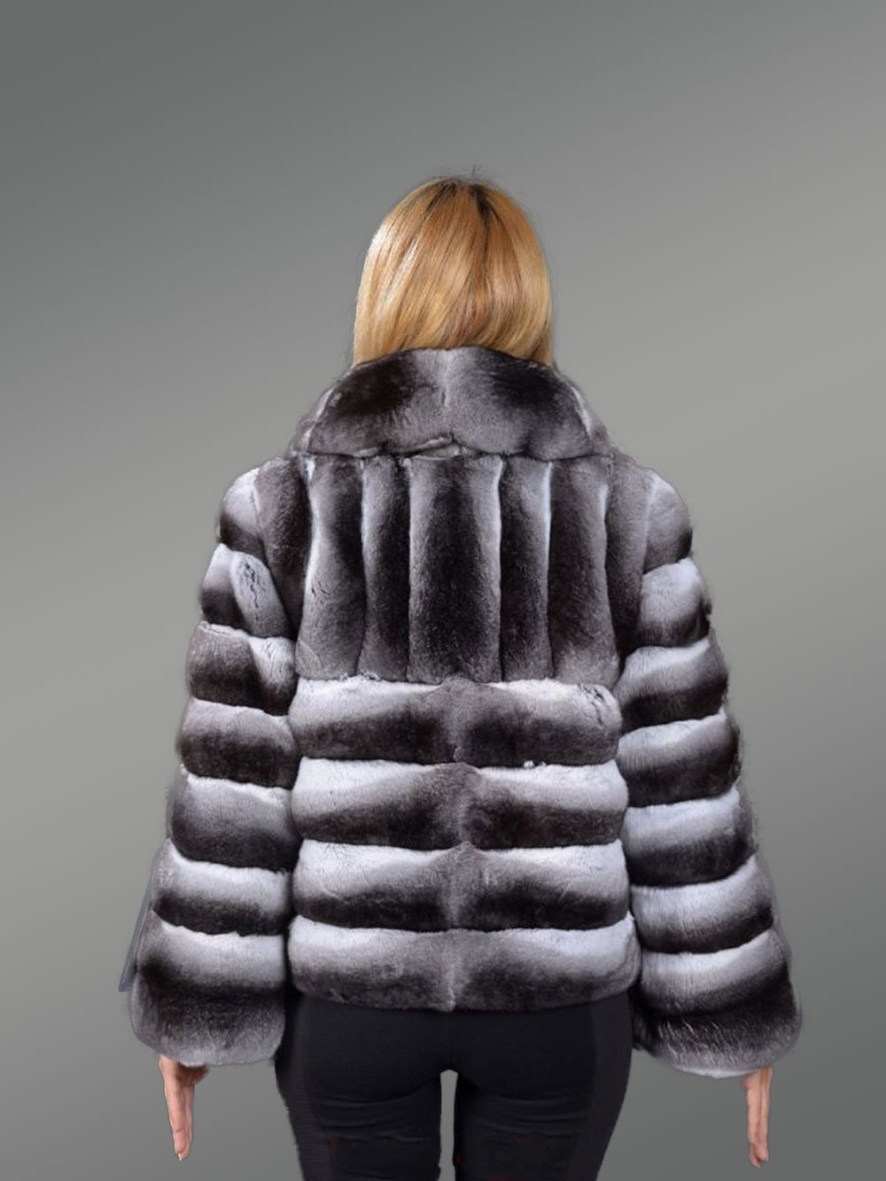 Authentic and Real Chinchilla Fur Bomber furrik (8)