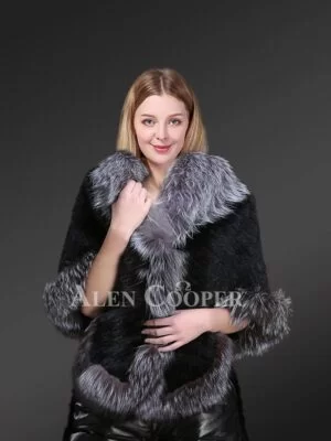 Beautiful-Mink-Fur-Cape-With-silver-Fox-Fur-Trims