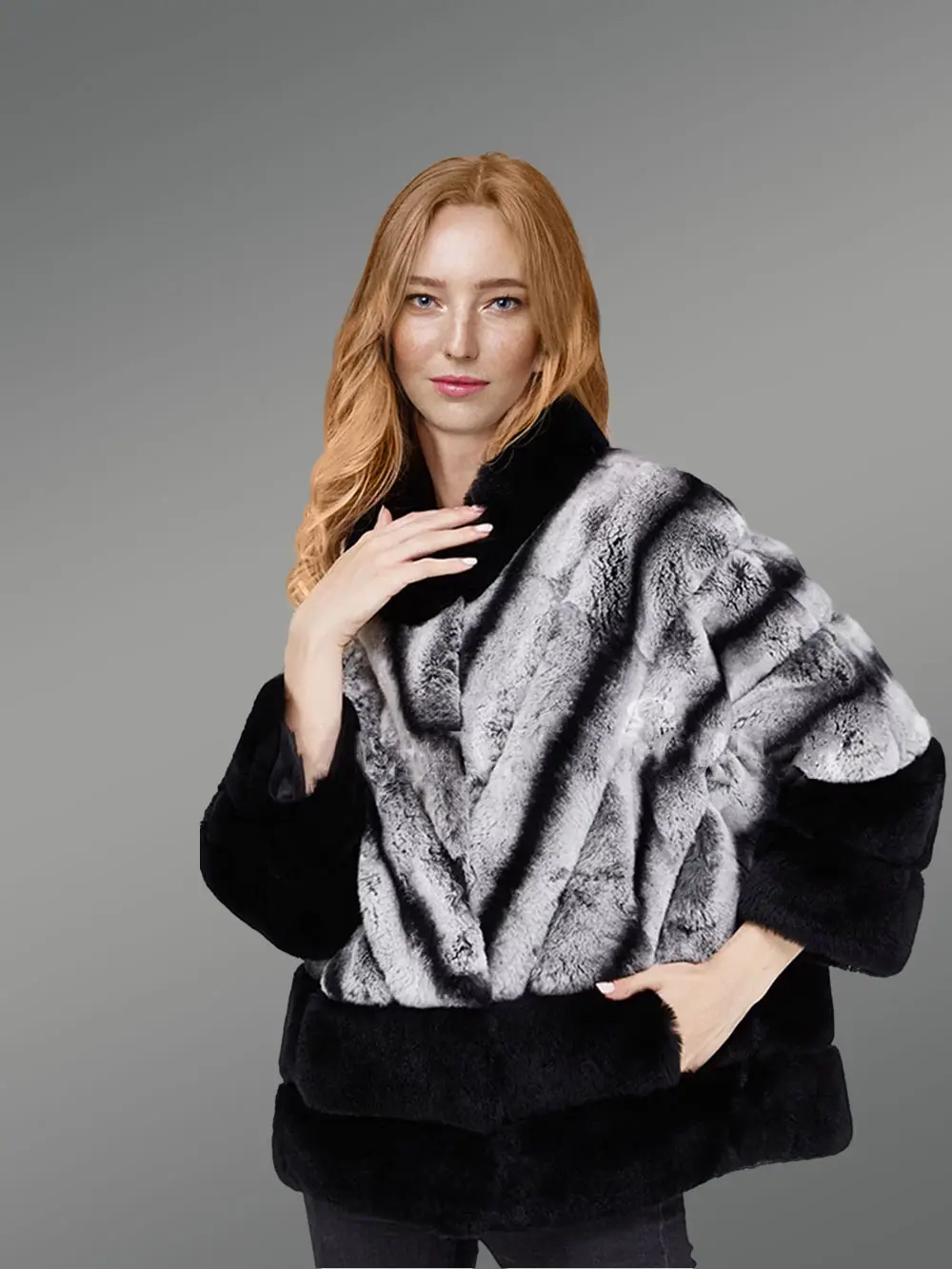 Korean Styled Bi-Color Real Fur Winter Vest for Women - Image 8