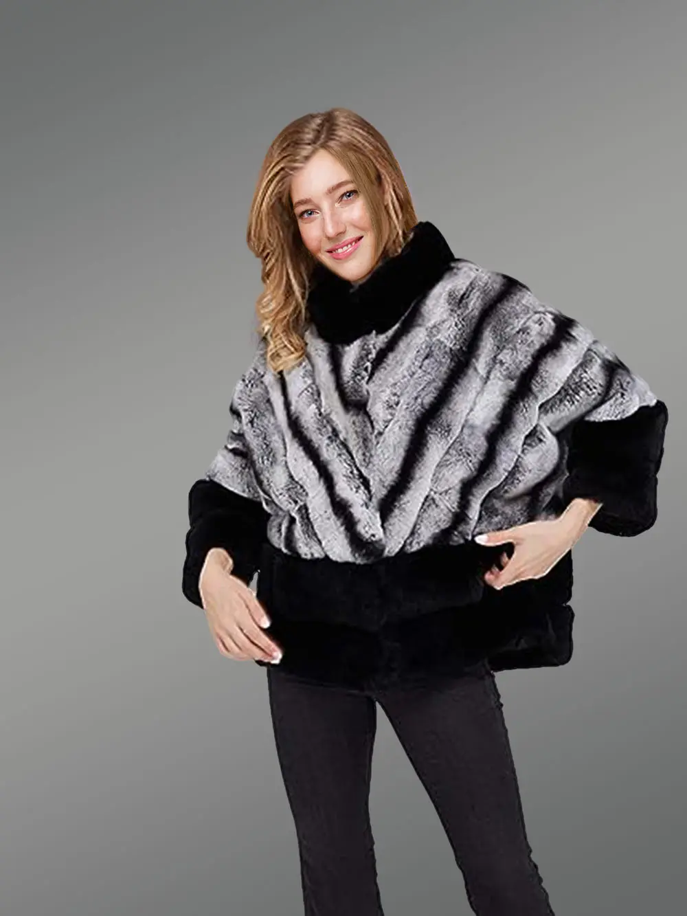 Korean Styled Bi-Color Real Fur Winter Vest for Women - Image 7