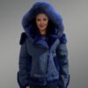 Biker Style Shearling Jacket