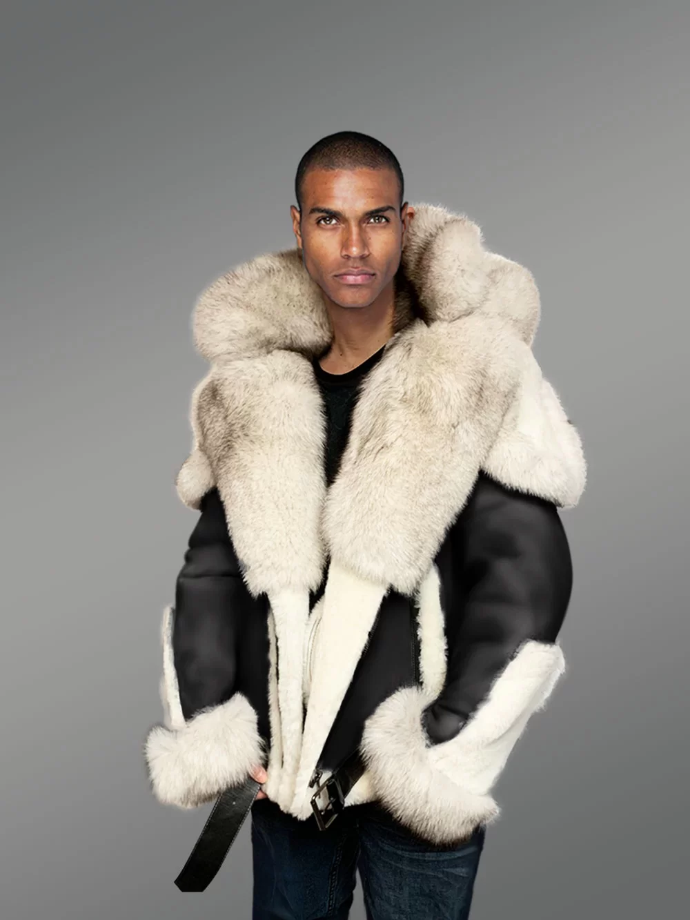 Sheepskin fur jacket hotsell