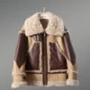 Bomber Style Shearling Jacket for women in B3 Bomber Style