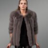 Cedar Brown Fox Fur Coat For Women