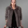 Cedar Brown Fox Fur Coat For Women