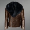 Coffee Brown Leather Jacket for Men