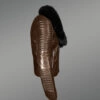 Coffee Brown Leather Jacket for Men