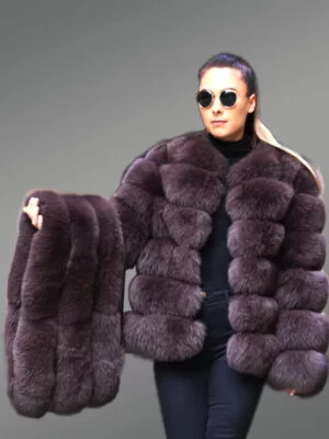 Coffee Brown Paragraph Coat Till Knee Length For Women
