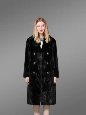 Double Breasted Mink Fur Coat