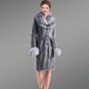Long Premium Sheepskin Coat with Fox Fur Collar