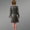 Women’s Silver Fox Fur Coat in Black with a cosy feel and adequate warmth