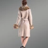 Long Original Shearling Coat with Fox Fur Collar