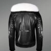 Real Leather Jacket with White Fox Fur