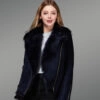 Navy Blue Toscana Shearling