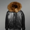 Men’s Puffy Bomber Jacket with Original Fur