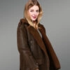 Elegant Version of Genuine Brown Shearling Coats