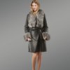 Women’s Silver Fox Fur Coat in Black with a cosy feel and adequate warmth