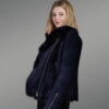 Navy Blue Toscana Shearling