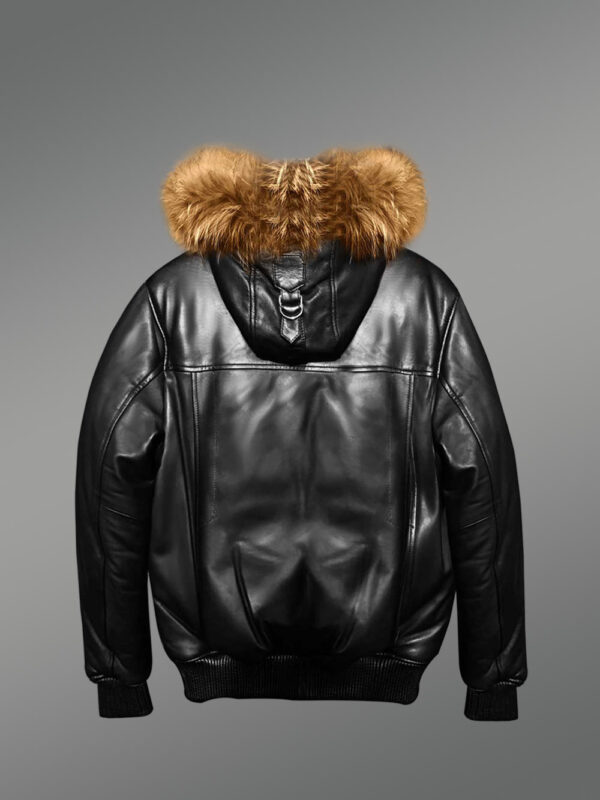 Men’s Puffy Bomber Jacket with Original Fur