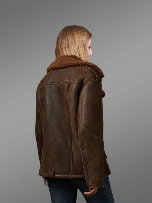 Elegant Version of Genuine Brown Shearling Coats