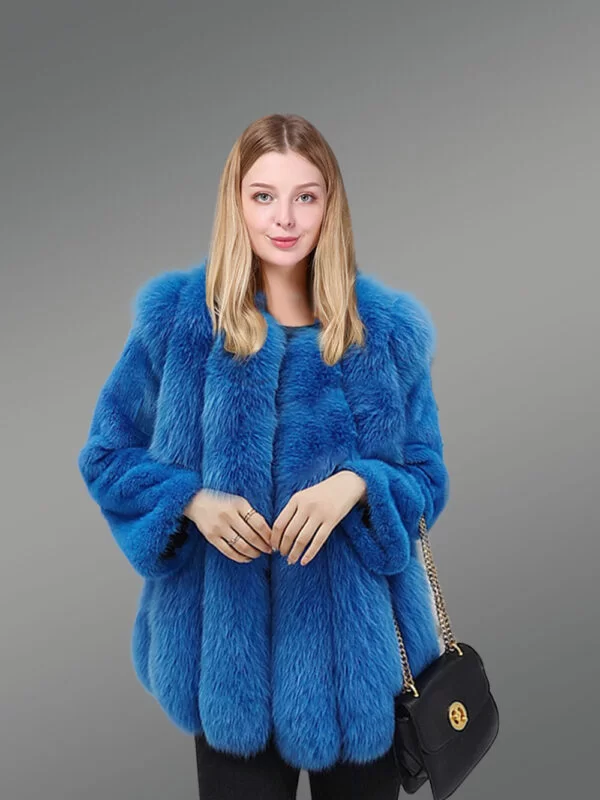 Fox Fur Jacket with Mink Fur Sleeves