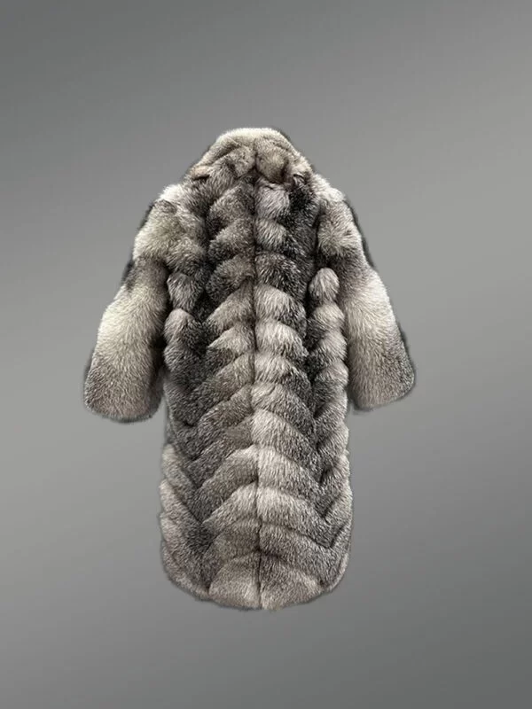 Original Finland Blue Fox Fur Winter Coat For Womens - Image 2