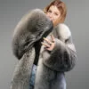Full Skin Fox Fur Coat for women