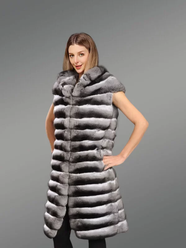 Genuine Chinchilla Vest for Women - Image 2
