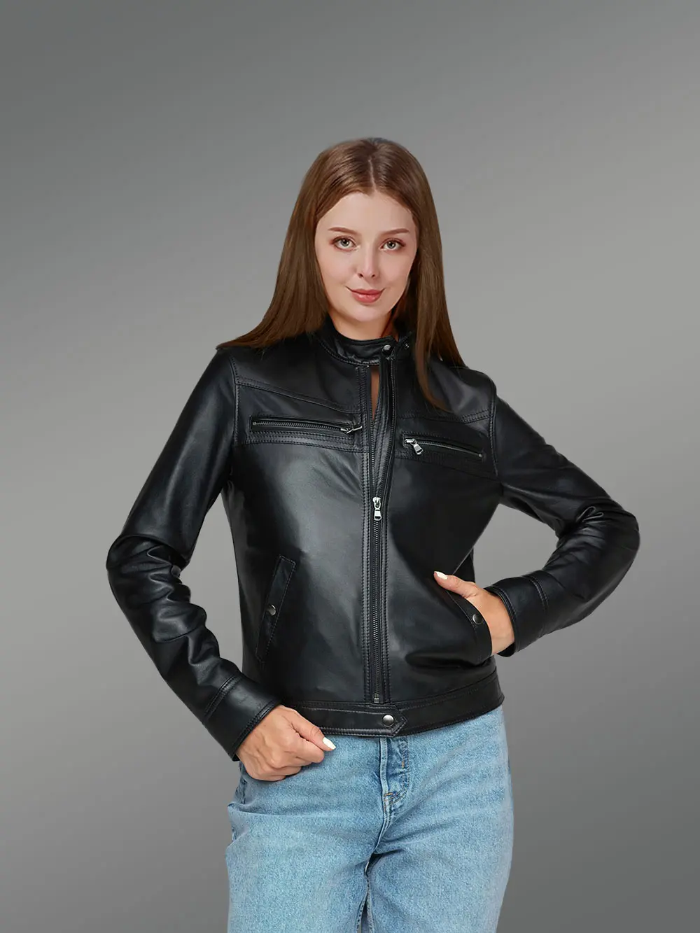 Genuine Leather Jackets In Black For Women An Indispensable Winter Wear