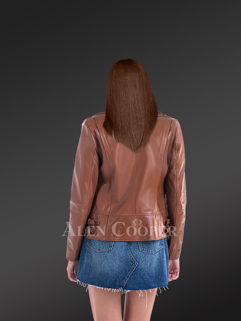 Genuine Leather Jackets in Coffee for Tasteful Women - Image 3