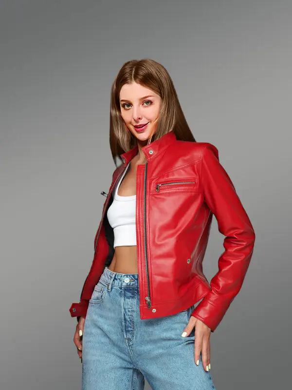 Genuine Leather Jackets in Red for Women is a Versatile Creation for This Winter - Image 2