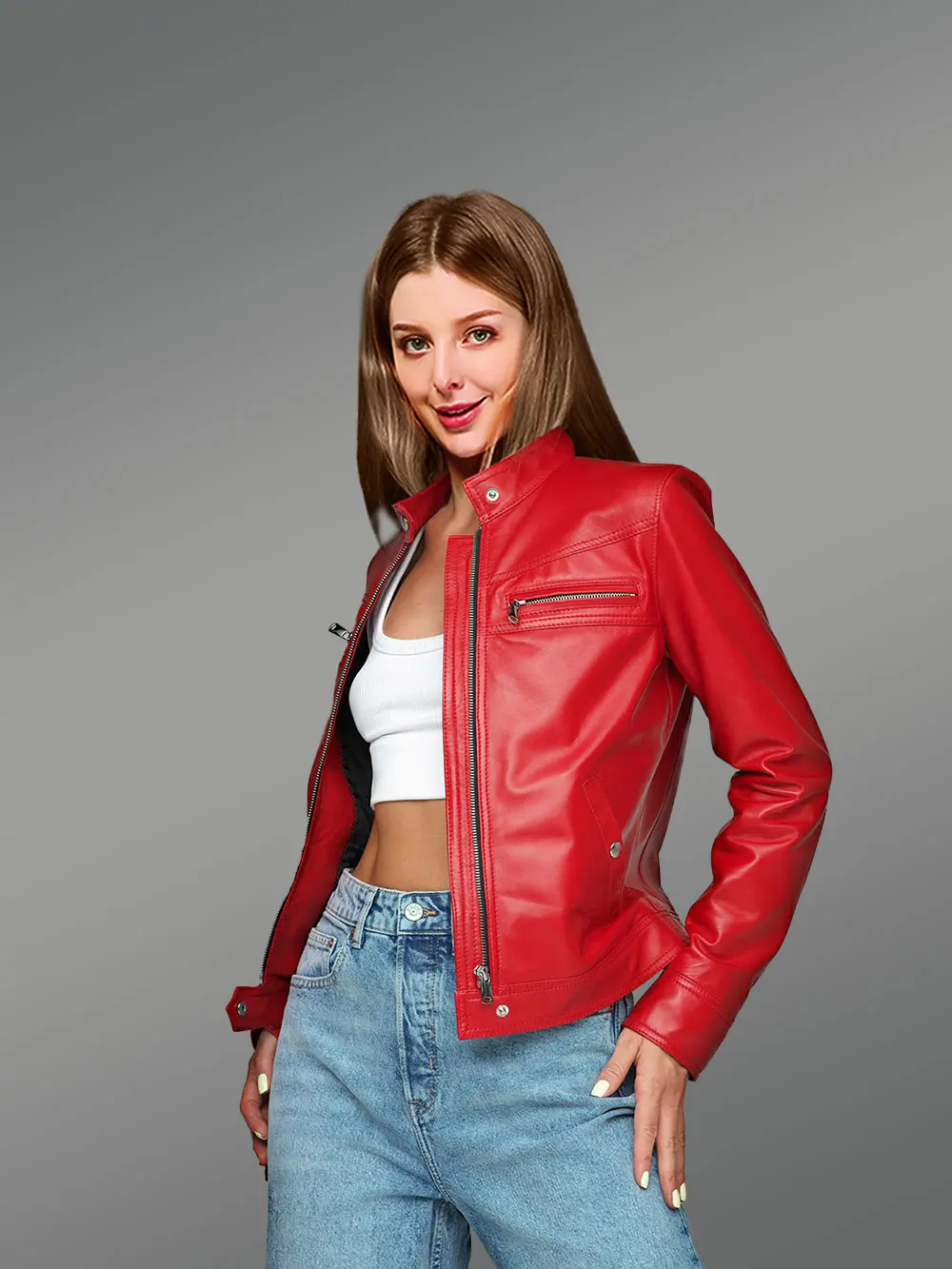 Genuine Leather Jackets in Red for Women is a Versatile Creation for This Winter - Image 2