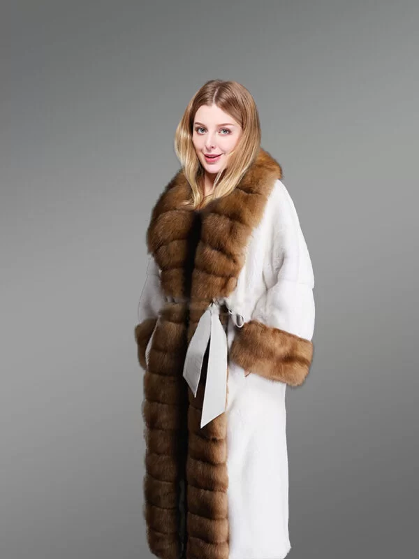 Women’s Genuine Mink Fur Long Coats for Exotic Style - Image 3