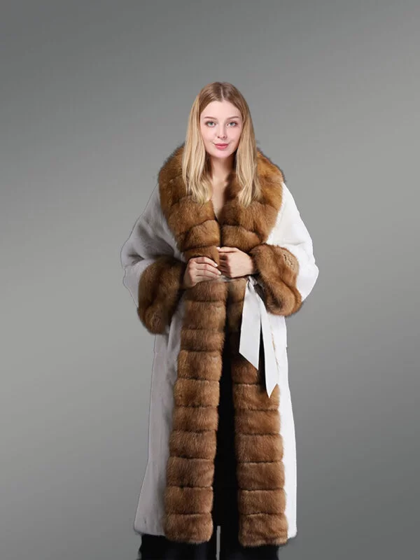 Genuine Mink Fur Long Coats