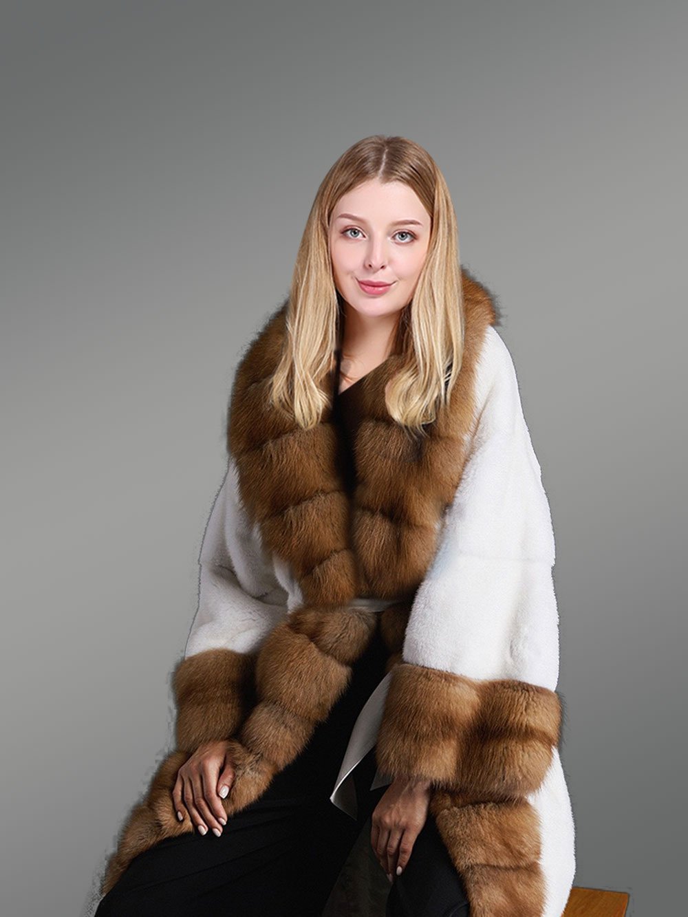 Women’s Genuine Mink Fur Long Coats for Exotic Style - Image 4