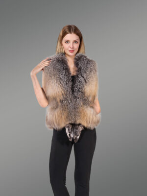 Golden Island Fox Fur Vest