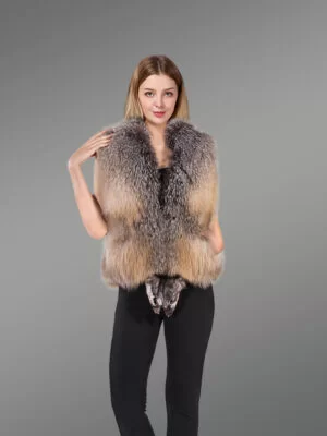 Golden Island Fox Fur Vest