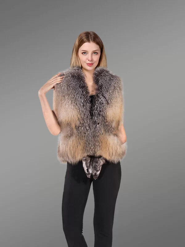 Golden Island Fox Fur Vest