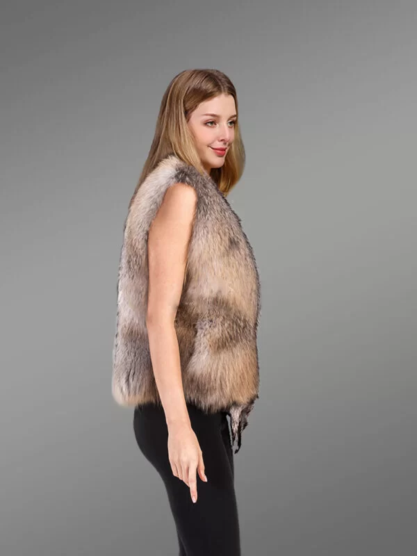Golden Island Fox Fur Vest - Image 2